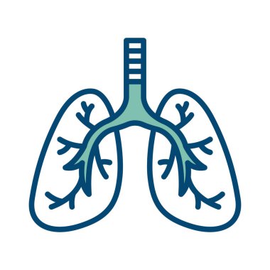 Akciğerler simge vektör tasarım şablonu beyaz arkaplan