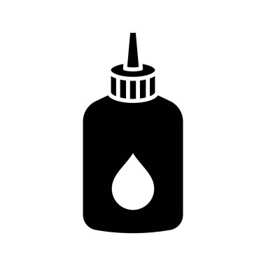 Beyaz arkaplanda yağ simgesi tasarım şablonu dikiliyor