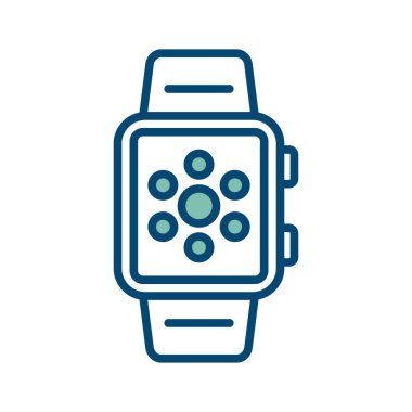 akıllı saat simge vektör tasarım şablonu beyaz arkaplan