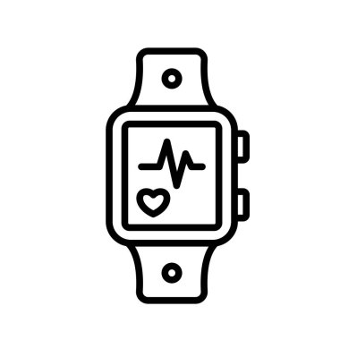 akıllı saat simge vektör tasarım şablonu beyaz arkaplan