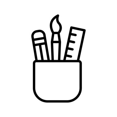 kırtasiye simgesi vektör tasarım şablonu beyaz arkaplan