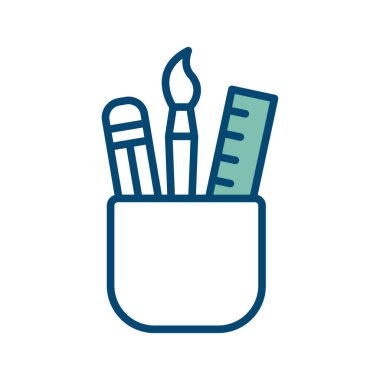 kırtasiye simgesi vektör tasarım şablonu beyaz arkaplan