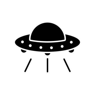 UFO simge vektör tasarım şablonu beyaz arkaplan