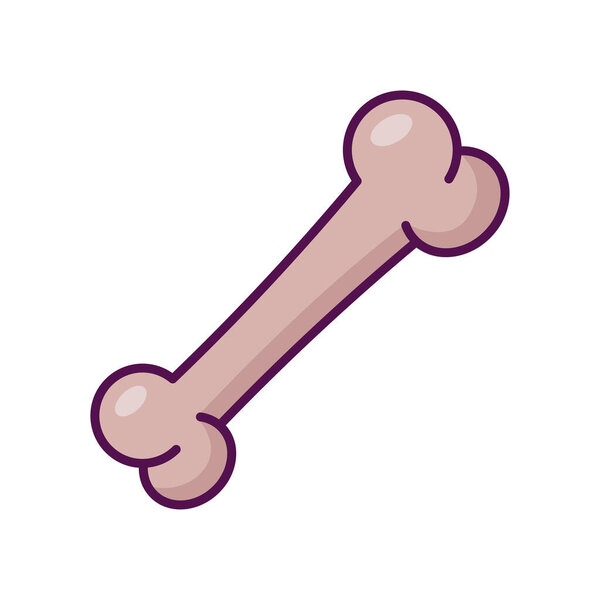 шаблон вектора иконки кости на белом фоне