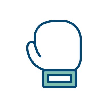 Beyaz arkaplanda boks eldiveni tasarım şablonu