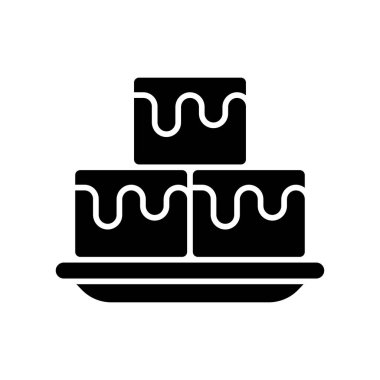 Browniler beyaz arkaplanda simge vektör tasarım şablonu