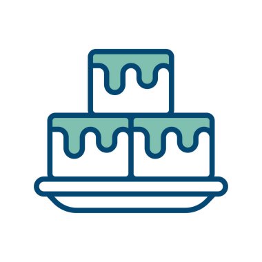 Browniler beyaz arkaplanda simge vektör tasarım şablonu