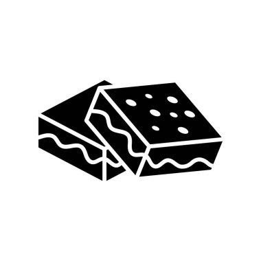 Browniler beyaz arkaplanda simge vektör tasarım şablonu