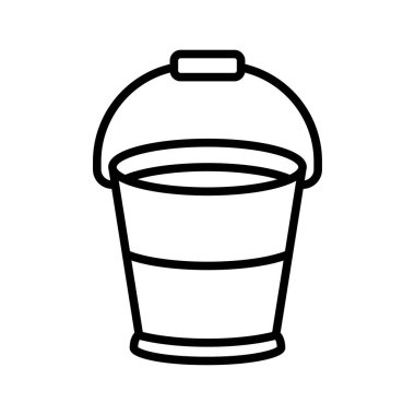 Beyaz arkaplanda kova simgesi tasarım şablonu