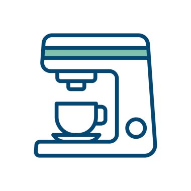 kahve makinesi ikon vektör tasarım şablonu beyaz arkaplan