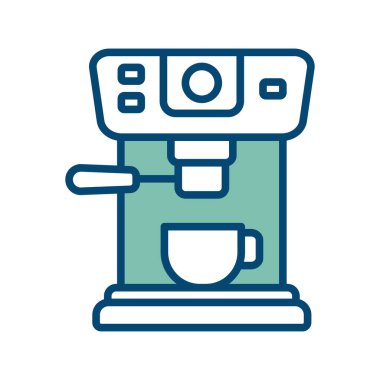 kahve makinesi ikon vektör tasarım şablonu beyaz arkaplan
