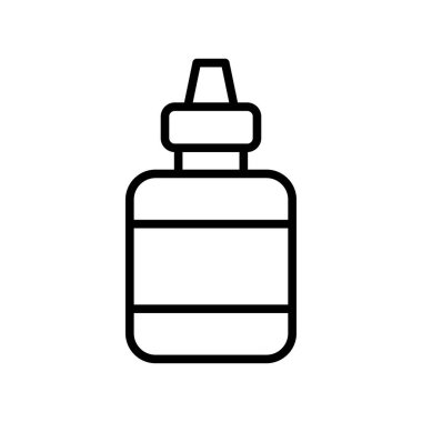 Beyaz arkaplanda göz damlası ikon vektör tasarım şablonu