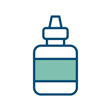 Beyaz arkaplanda göz damlası ikon vektör tasarım şablonu