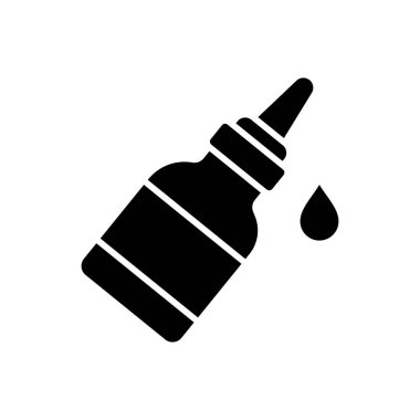 Beyaz arkaplanda göz damlası ikon vektör tasarım şablonu