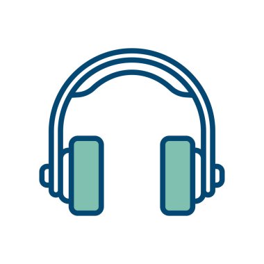 kulaklık simgesi vektör tasarım şablonu beyaz arkaplan