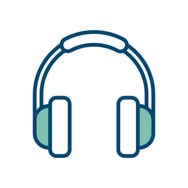 kulaklık simgesi vektör tasarım şablonu beyaz arkaplan