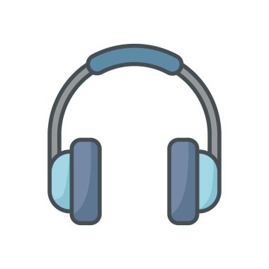 kulaklık simgesi vektör tasarım şablonu beyaz arkaplan