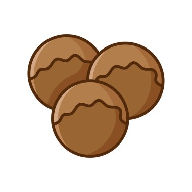 Köfteler simge vektör tasarım şablonu beyaz arkaplan