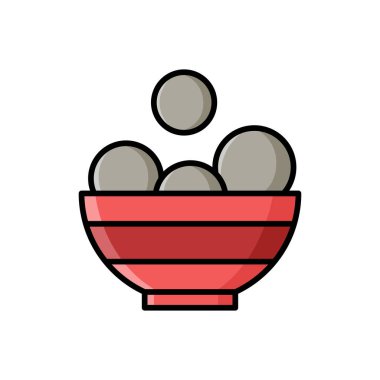 Köfteler simge vektör tasarım şablonu beyaz arkaplan