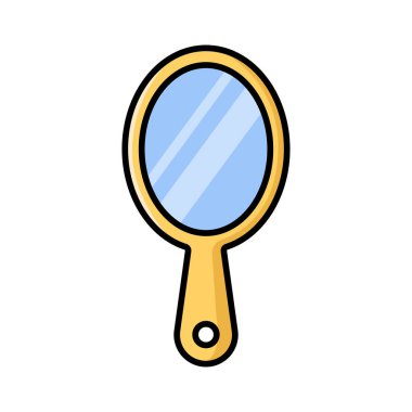 beyaz arkaplanda ayna simgesi tasarım şablonu