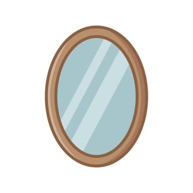 beyaz arkaplanda ayna simgesi tasarım şablonu