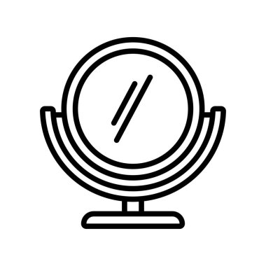 beyaz arkaplanda ayna simgesi tasarım şablonu