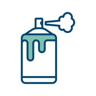 beyaz arkaplanda boya sprey ikon vektör tasarım şablonu