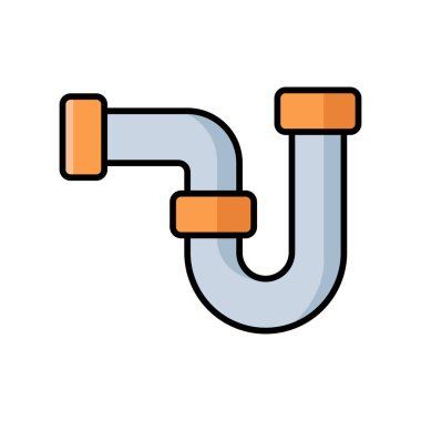 Boru tesisatı ikon vektör tasarım şablonu beyaz arkaplan