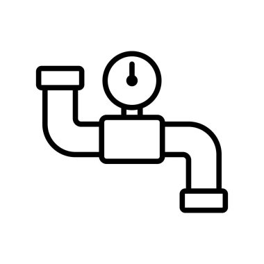 Boru tesisatı ikon vektör tasarım şablonu beyaz arkaplan