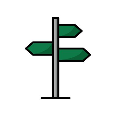 Yol simgesi vektör tasarım şablonu beyaz arkaplan