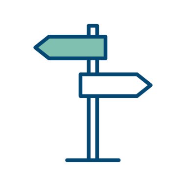 Yol simgesi vektör tasarım şablonu beyaz arkaplan