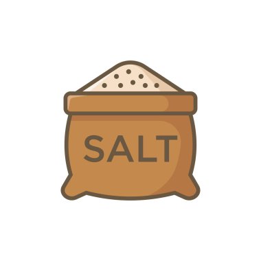 beyaz arkaplanda tuz simgesi tasarım şablonu