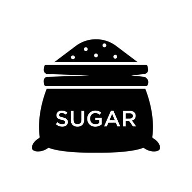 Beyaz arkaplanda şeker simgesi tasarım şablonu