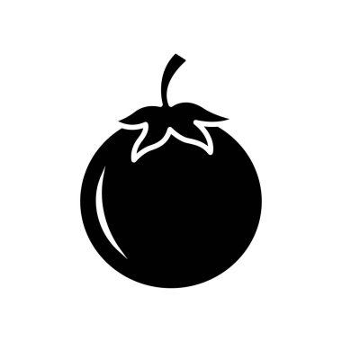 Beyaz arkaplanda domates ikonu tasarım şablonu