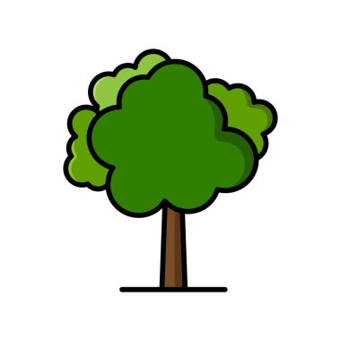 Beyaz arkaplanda ağaç simgesi tasarım şablonu