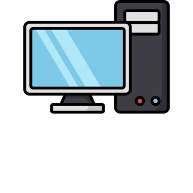 bilgisayar simgesi tasarım şablonu beyaz arkaplan