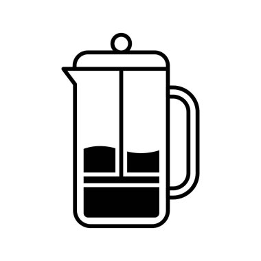 Beyaz arkaplanda Fransızca simge tasarım şablonu