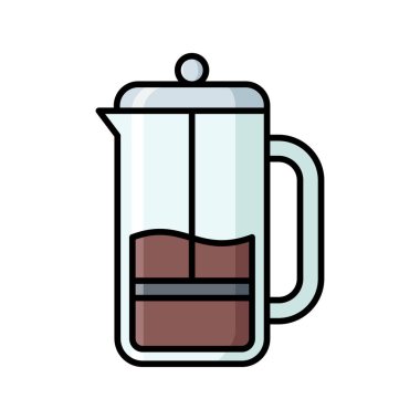 Beyaz arkaplanda Fransızca simge tasarım şablonu