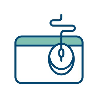 Beyaz arkaplanda fare pad simgesi tasarım şablonu