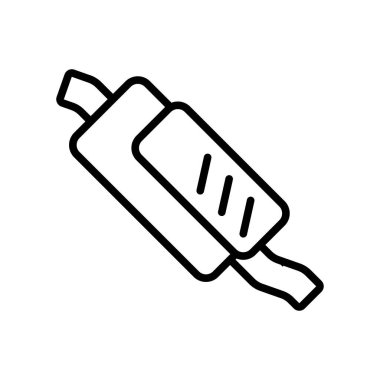 Egzoz simgesi vektör tasarım şablonu beyaz arkaplan