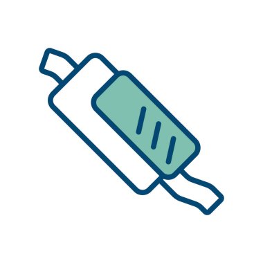 Egzoz simgesi vektör tasarım şablonu beyaz arkaplan