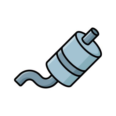 Egzoz simgesi vektör tasarım şablonu beyaz arkaplan