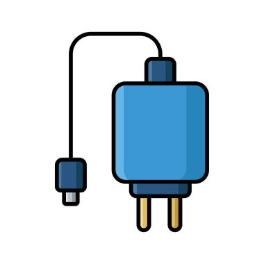 telefon şarj simgesi vektör tasarım şablonu beyaz arkaplan