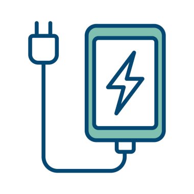 telefon şarj simgesi vektör tasarım şablonu beyaz arkaplan