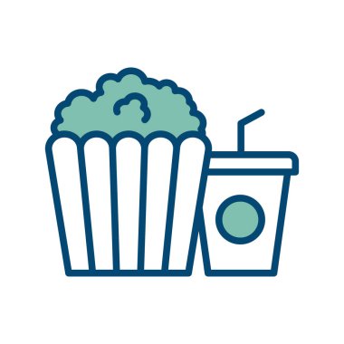 patlamış mısır simgesi vektör tasarım şablonu beyaz arkaplan