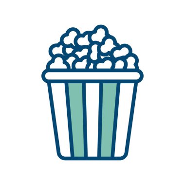 patlamış mısır simgesi vektör tasarım şablonu beyaz arkaplan