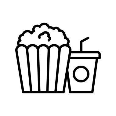 patlamış mısır simgesi vektör tasarım şablonu beyaz arkaplan