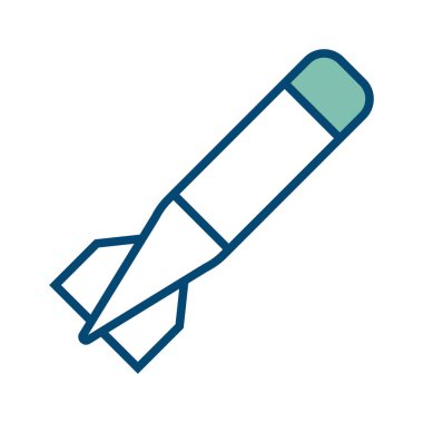 Beyaz arkaplanda torpido simgesi tasarım şablonu