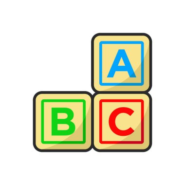 abc küp simge vektör tasarım şablonu beyaz arkaplanda