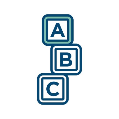abc küp simge vektör tasarım şablonu beyaz arkaplanda